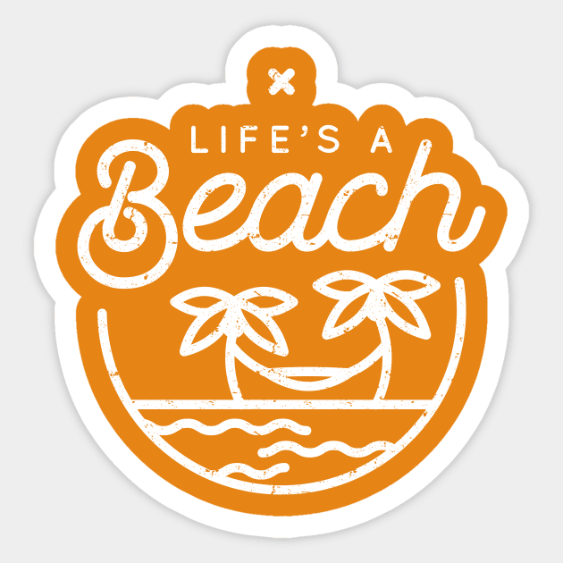 Life's a beach (white) Sticker by Phanatique